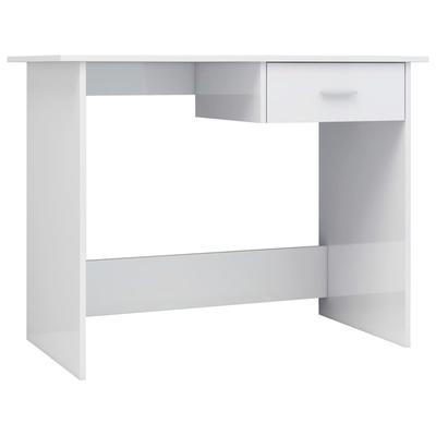 Helloshop26 - Schreibtisch Tisch Arbeitsplatz Computermöbel Arbeitszimmermöbel Hochglanzlackierung 100 x 50 x 76 cm weißes 02_0023536