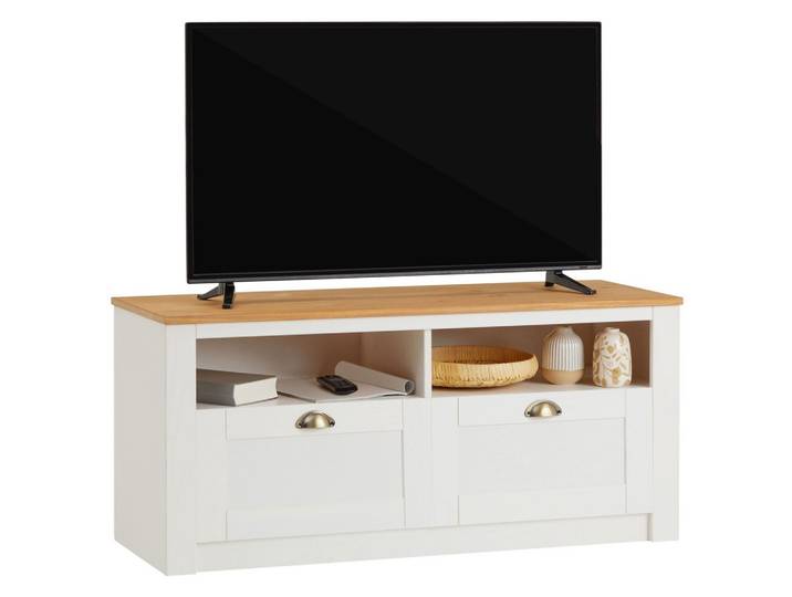 TV-LOWBOARD BOLTON weiß/braun