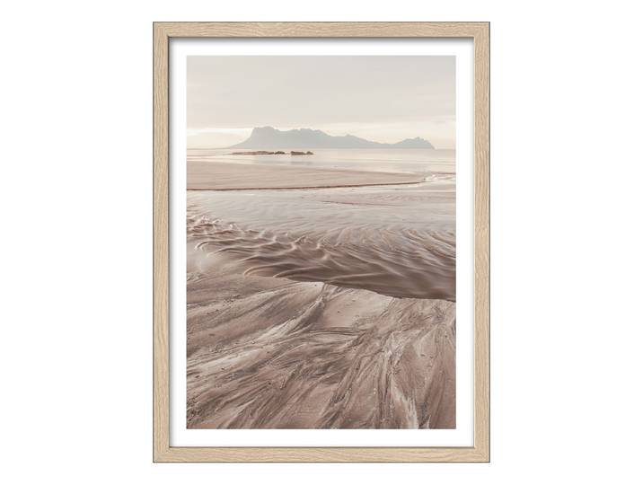 Holzbild Ebbe Und Flut Typ B Floatglas, MDF Braun/Beige 33 x 43 x 1cm