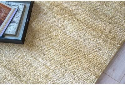 Exquisite Rugs Plush Hand-Knotted Bamboo Silk/New Zealand Wool Gold Area Rug