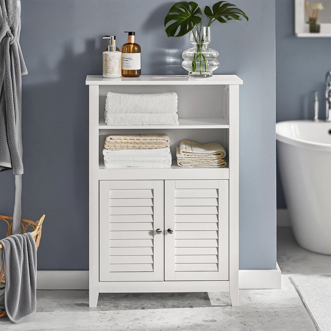 Marlow Home Co. Lyonsdale Bathroom Cabinet White 90cm H X 60cm W X 26cm D