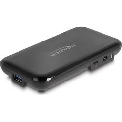 Delock 64209 USB-Hub 4+3 Port USB-A, USB-C® USB 3.2 Gen2 10 GBit/s mit USB-C® Stecker Schwarz 64209