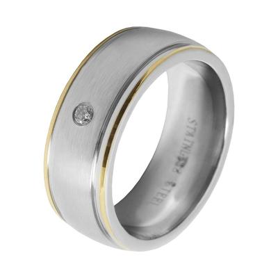 Fingerring AKZENT "Unpretentious, langlebig" Gr. 54, weiß, Fingerringe, Damen, 54, Edelstahl, Fingerring