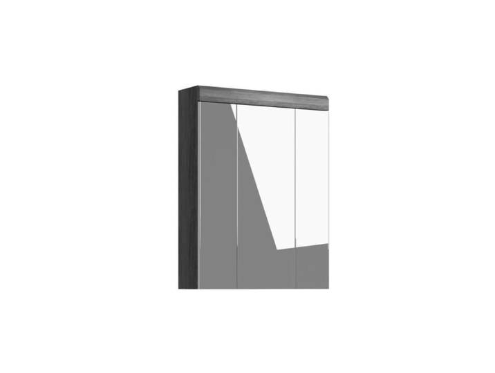 Scout armoir de salle de bain avec miroir 3 portes brillant blanc enfumé.
