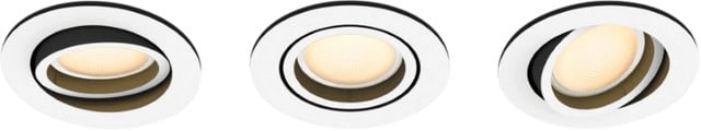 Philips Hue Milliskin inbouwspot White Ambiance - rond - Wit - 3-pack