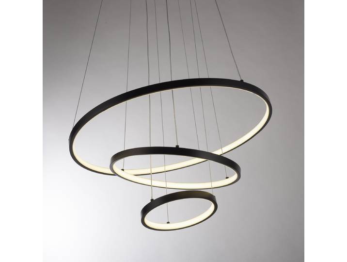 Suspension LED 61 x 100 x 61cm Noir Fer, laqué LED Module LED