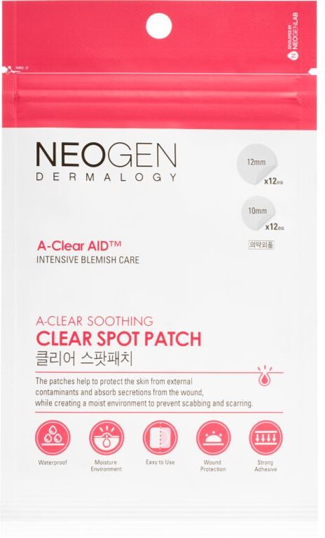 Neogen Dermalogy A-Clear Soothing Spot Patch reinigendes Pflaster für Aknehaut 24 St.