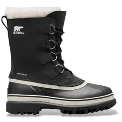 Sorel für Damen. 1003812011 Wasserdichte Schneestiefel Caribou schwarz (37), Leder, Wohnung, Lässig