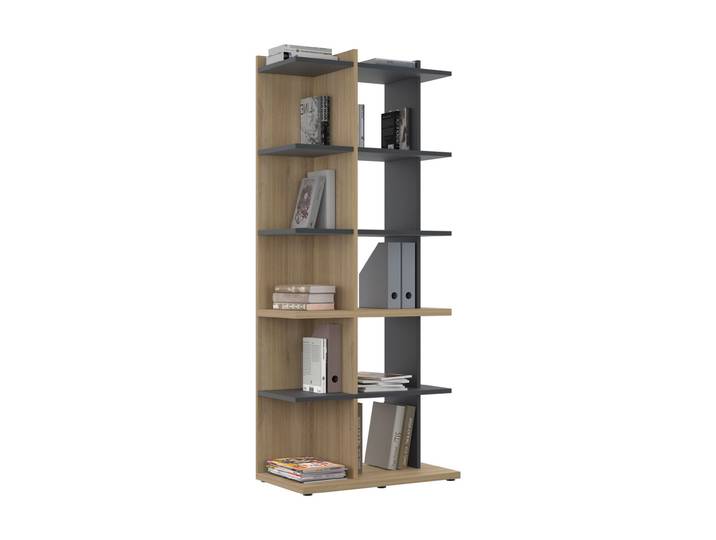 Bibliothèque Osiris - L.80 x P.45 x H.189 cm - Chêne Bocage