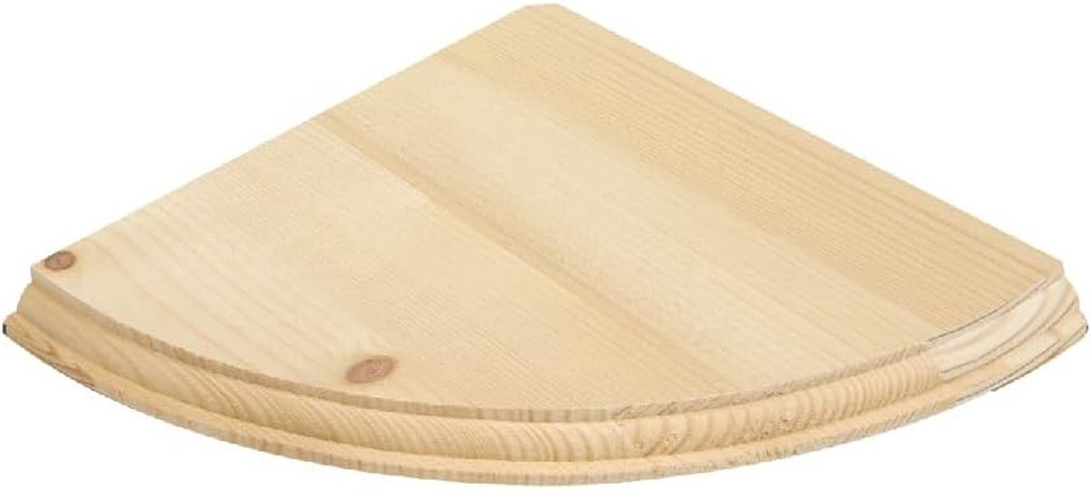Houten Hoekplank Wandplank Driehoek Beige 19 x 19 cm