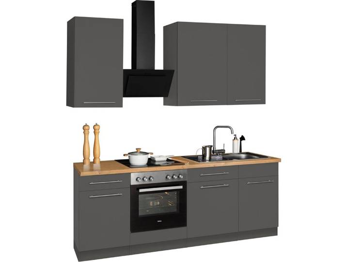 wiho Küchen Küchenzeile Unna, ohne E-Geräte, Breite 220 cm