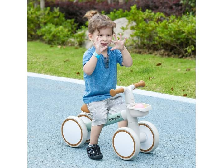 AIYAPLAY Draisienne Enfant 4 Roues Selle Réglable 1-3 Ans