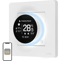 Moes ZHT-SR-GB ZigBee-Thermostat für Elektroheizungen, Thermostat, Schwarz