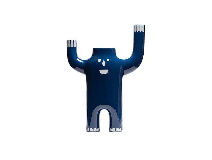 BD BARCELONA DESIGN vase HAPPY SUSTO (Petit bleu - Vase en céramique émaillée)