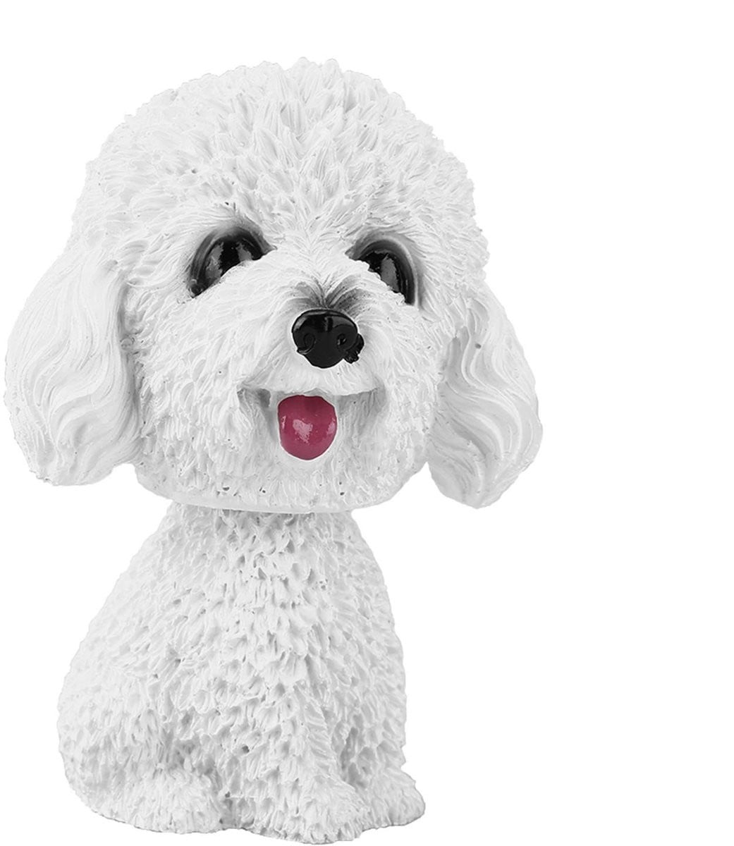 Dailygoods Bobblehead Hondenfiguur Dashboard Poppetje Hars Ornament voor Auto-interieur