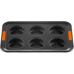 Le Creuset 6er Tarteform, Backform, Schwarz