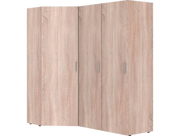 Mehrzweckschrank, Spanplatte, Eiche Sägerau Nachbildung, 185×54 cm, Drehtüren, Wimex
