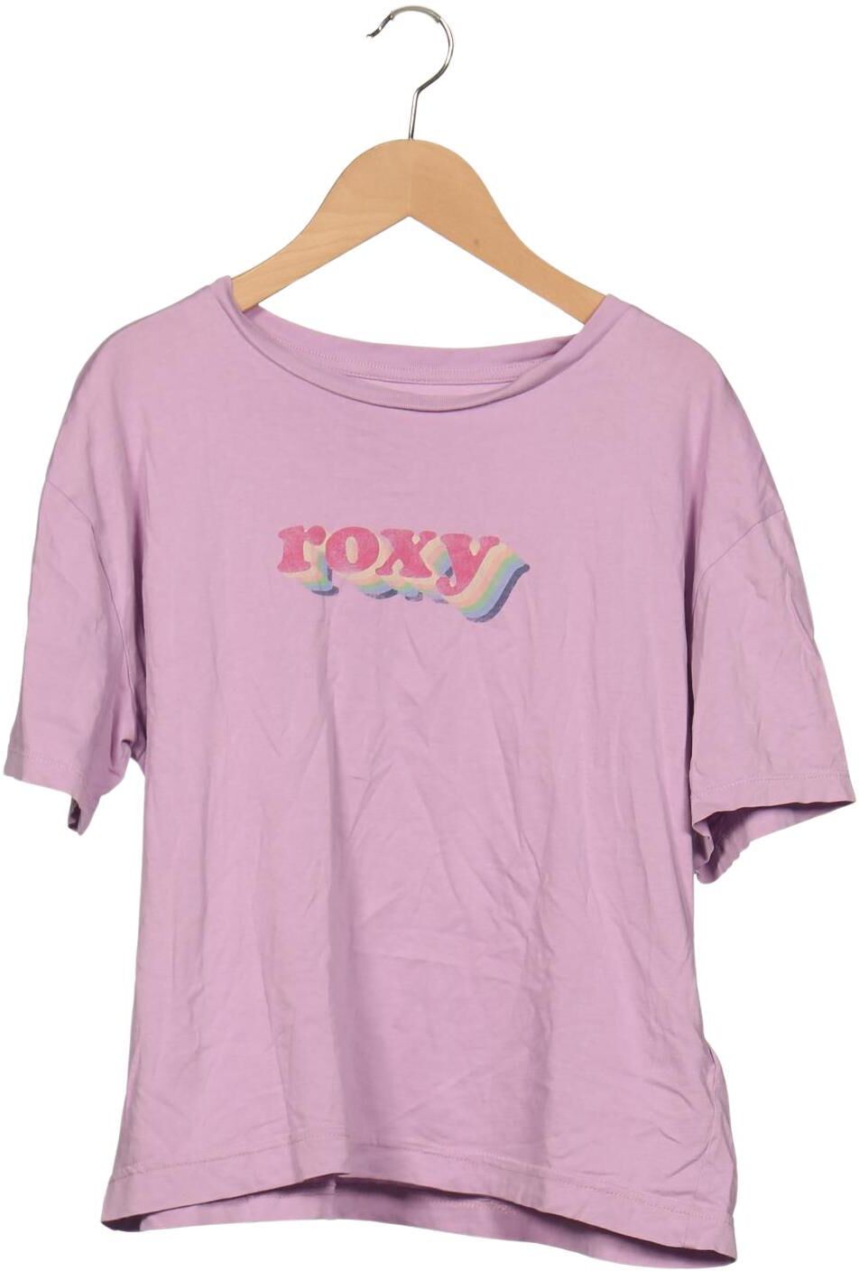 Roxy Damen T-Shirt, Lila, Gr. XS, Baumwolle - Second Hand