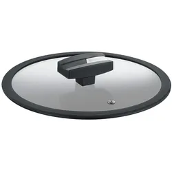 Berndes Balance Glasdeckel mit schwarzem Silikonrand, transparent