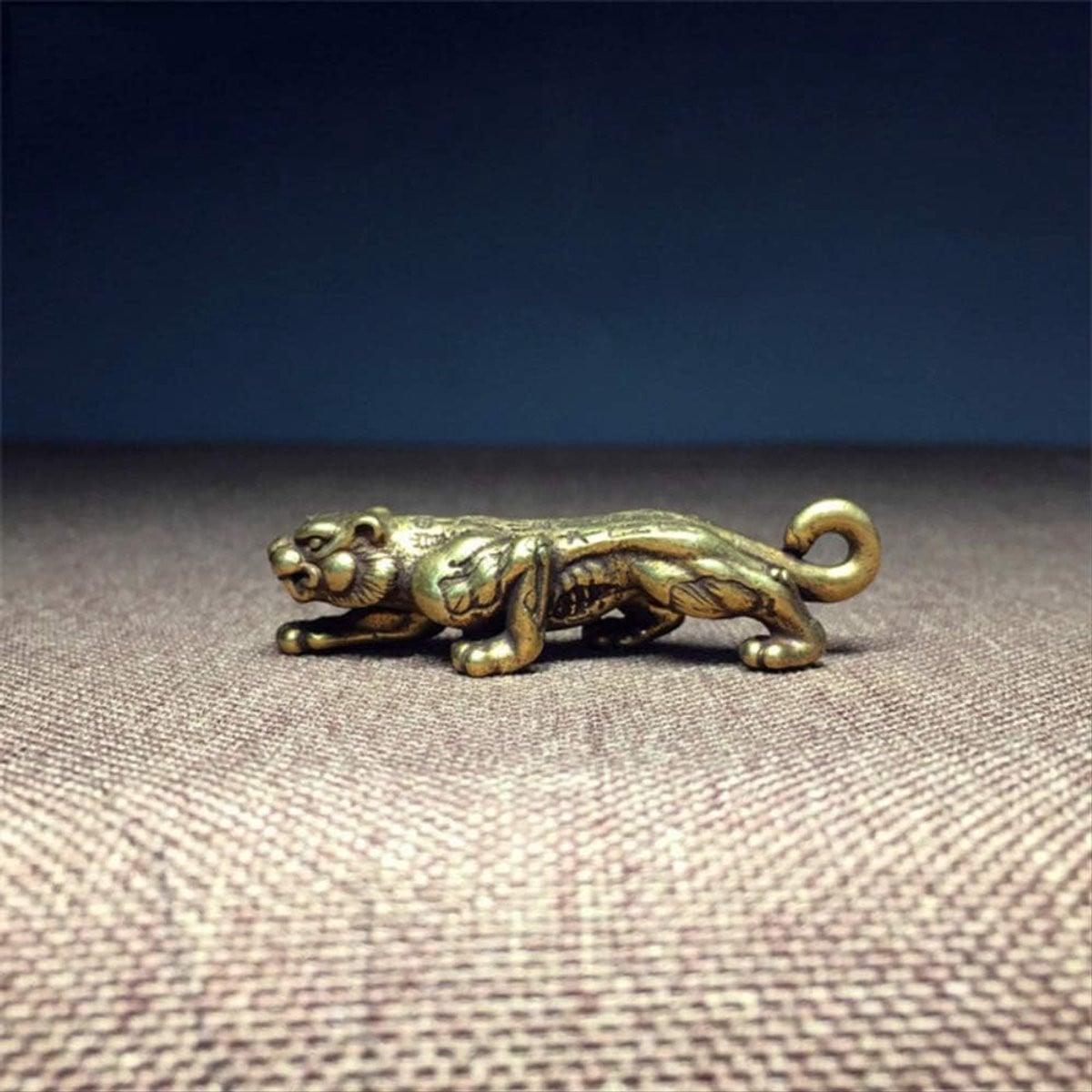 Brons Tijger Beeldje - Vintage Messing Tijger Hanger Ornament voor Decoratie