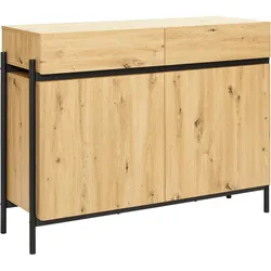 Sideboard Jasmina Eichenfarben/Schwarz MDF