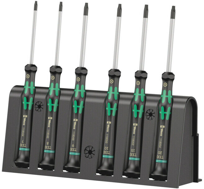2067/6 Jeu de tournevis électronicien TX BO + Rack, 6 pièces ; Wera (05118154001)