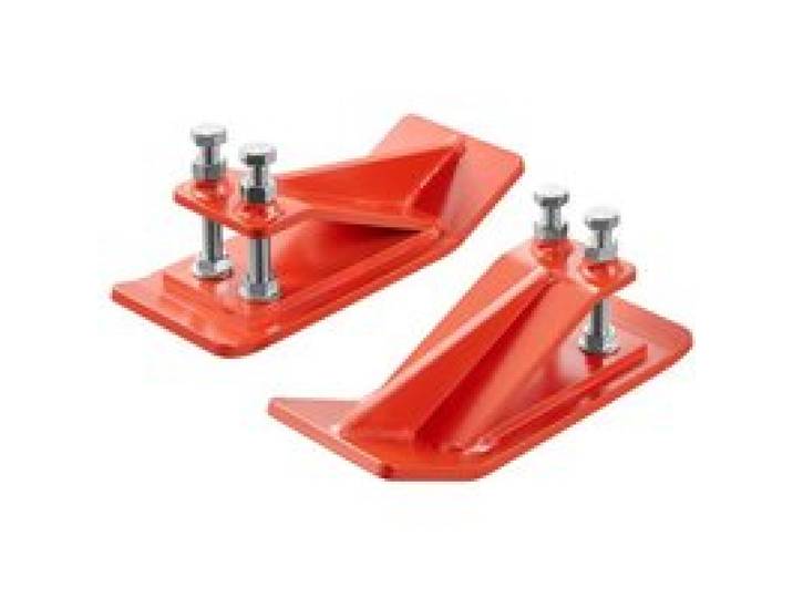 VEVOR Traktorschaufelschutz, 2 Stk. schaufelkantenschutz aus Stahl, Anti-Rutsch-Vorrichtung mit doppelten Sechskant-Kontermuttern & -schrauben, für Schnee, Laubentfernung & Kiesstreuung (Orange)