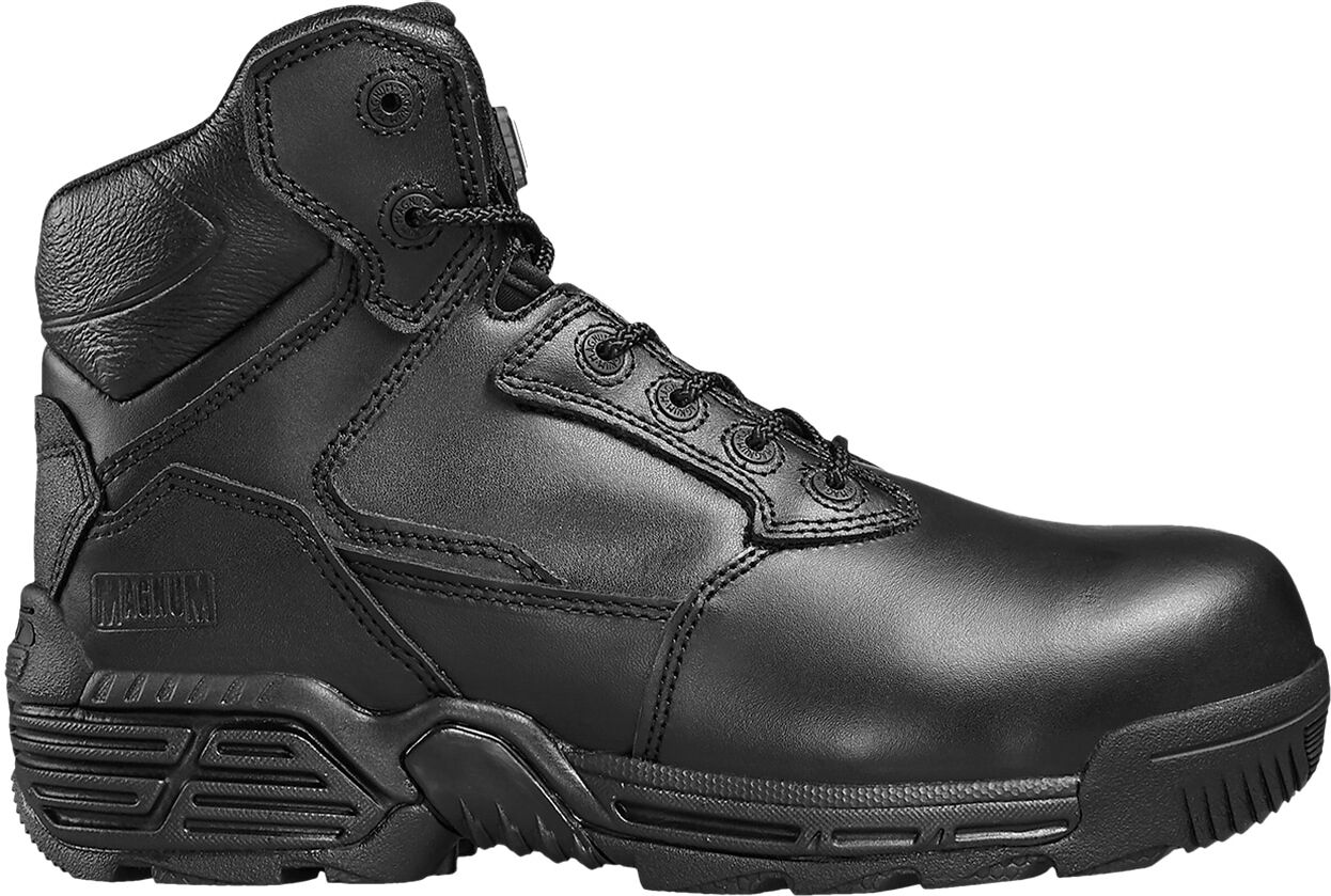 Schnürschuh MAGNUM "Magnum Uniform – Sicherheitsmodelle", Damen, Gr. 43, Normalschaft, schwarz, Robustes Leder, Gummi, Schuhe Schnürschuh