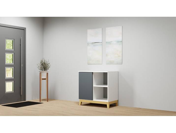 Tiefes Sideboard nach Maß MDF Beschichtet MDF Weiß matt