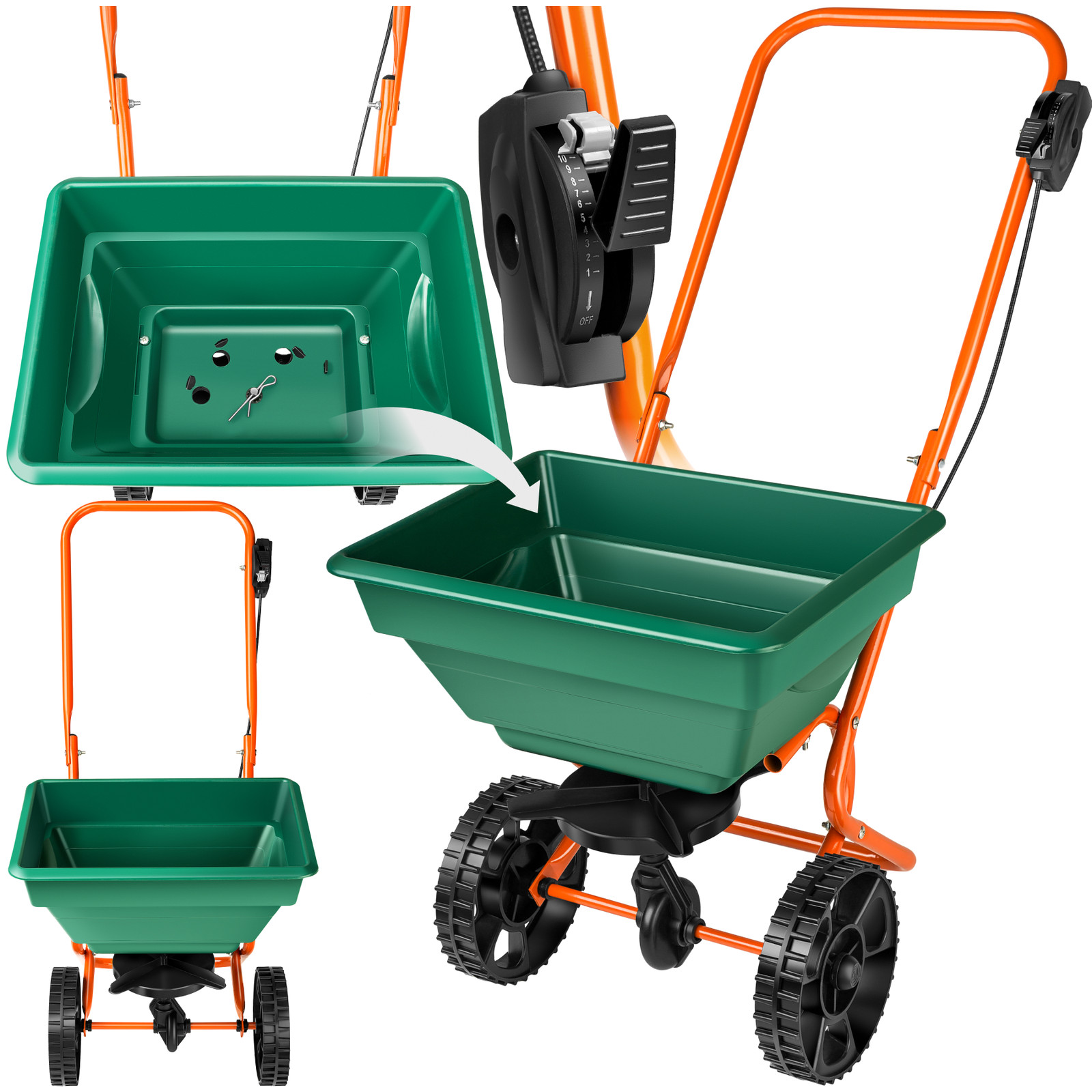 TecTake Strooiwagen - Groen