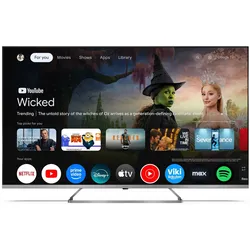 Sharp TV 50JP7465E 50, 3840 x 2160 (Ultra HD 4K), Mini LED (50", Mini-LED, QLED, 4K, 2025), TV, Schwarz, Silber