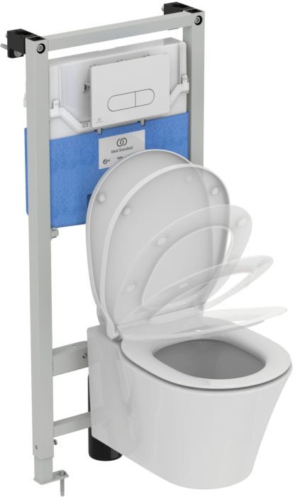 Ideal Standard WC Paket R040601  WC, VorwandelementConnect Air u.Platte Oleas M1 Weiß