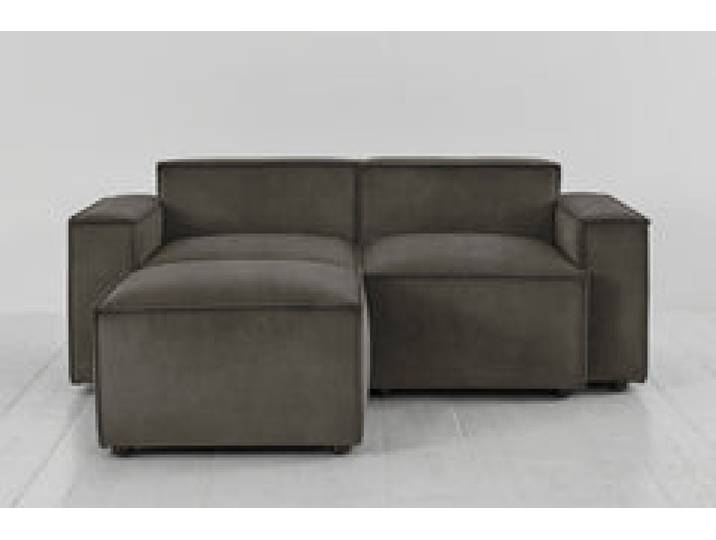 Zweisitzer-Sofa Model 03 mit Chaiselongue links, Nerzgrau