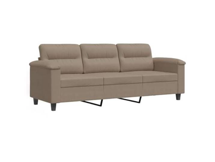 GHVBNMF 3-Sitzer Sofa Taupe 210 cm Mikrofaser Polstersofa Stabiles metallgestell und weicher mikrofaserbezug in taupe bringen komfort und modernen stil ins wohnzimmer.
