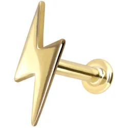 14 Karat Gold Labret mit Innengewinde BLITZ