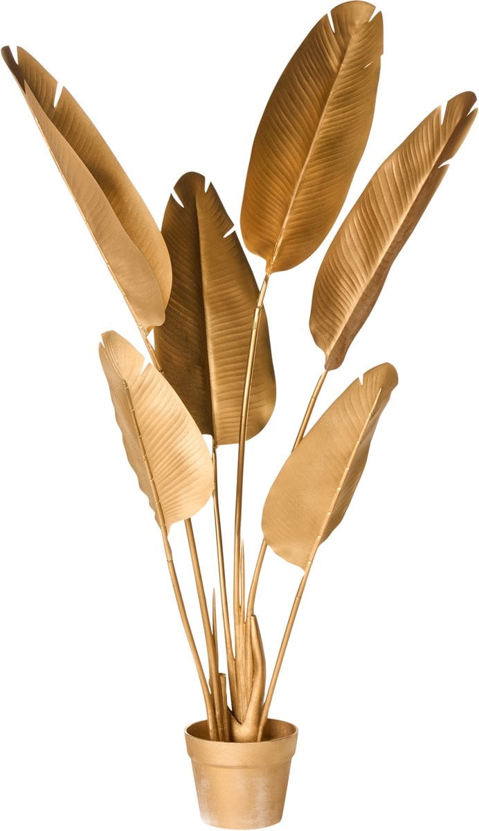 Beliani Kunstmatige Bananenboom - Goud - Hoogte: 123 cm