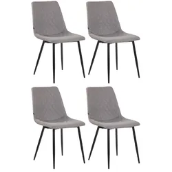 CLP 4er Set Esszimmerstühle Telde Stoff   Farbe: grau