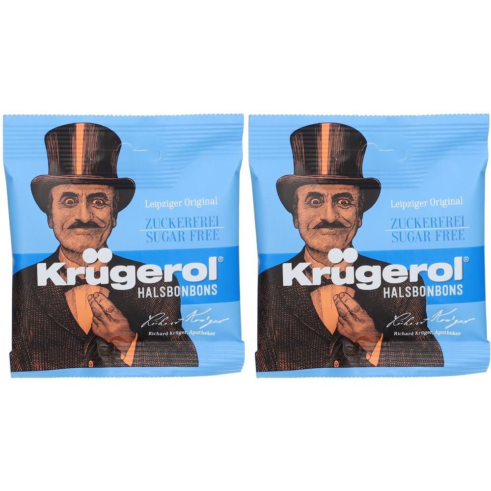 Krügerol Halsbonbons zuckerfrei 2x 2x50 g Bonbons