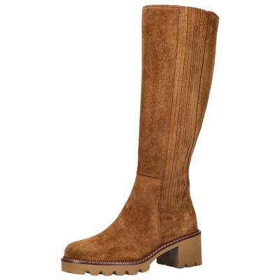 Stiefel PAUL GREEN "Paul Green Stiefel Veloursleder", Damen, Gr. 40, braun (toffee), Veloursleder, Schuhe Stiefel