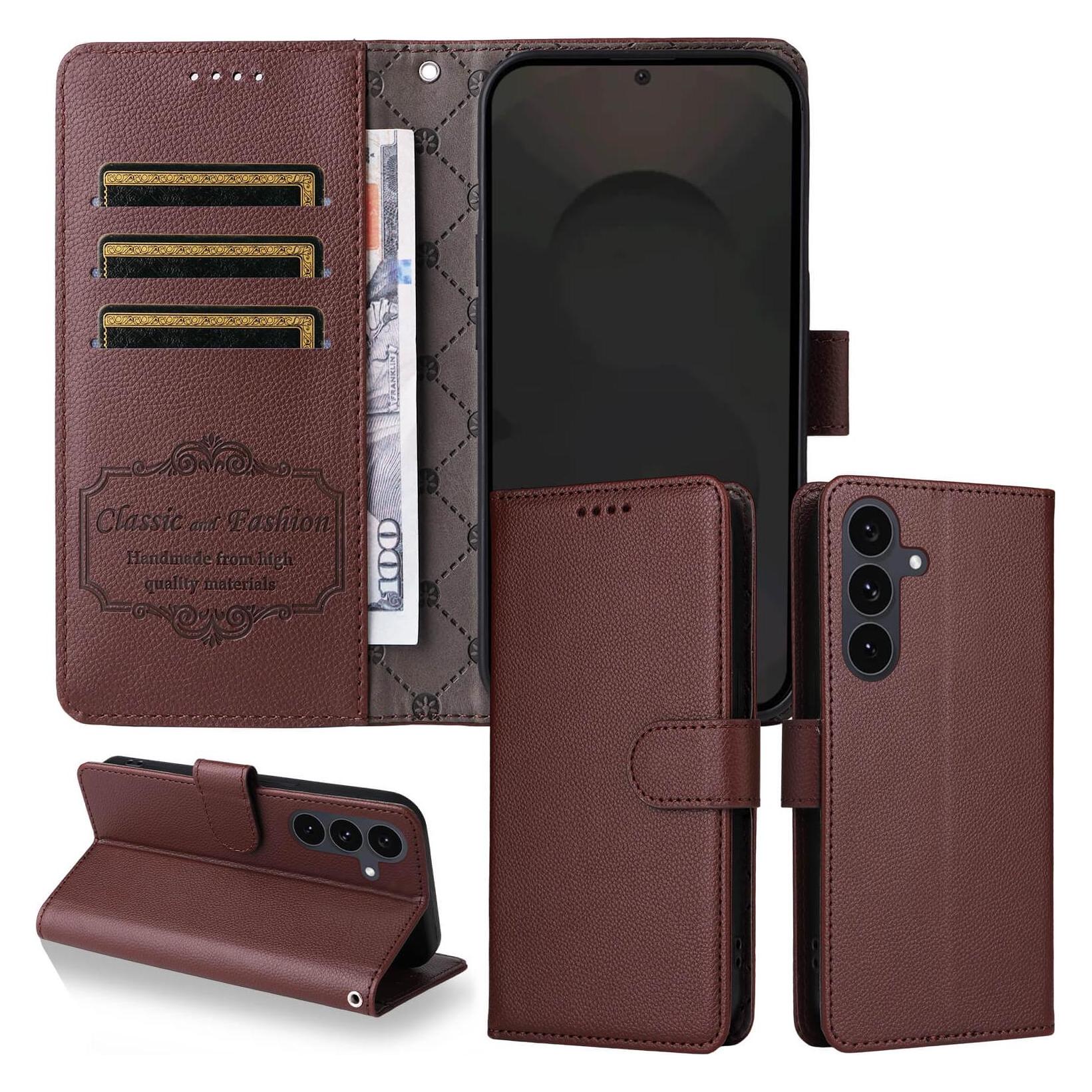 Cover-Discount Galaxy S25 FE - Lederoptik-Hülle mit strukturierter Oberfläche (Samsung Galaxy S25 FE) (62233293)