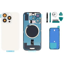 Kaputt.de iPhone 16 Pro Backcover Titan Weiss - Set (Apple iPhone 16 Pro), Mobilgerät Ersatzteile, Weiss