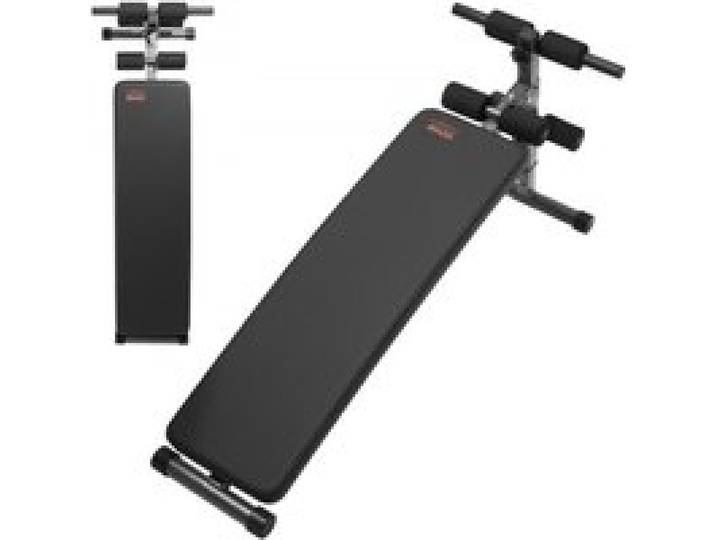 VEVOR Sit Up Bank, gebogene Bauchmuskelbank 5-stufig Höhenverstellbar (1425x470x675 mm) Rückentrainer (226 kg belastbar) für Heimtraining im Fitnessstudio Krafttraining Ganzkörpermuskeltraining