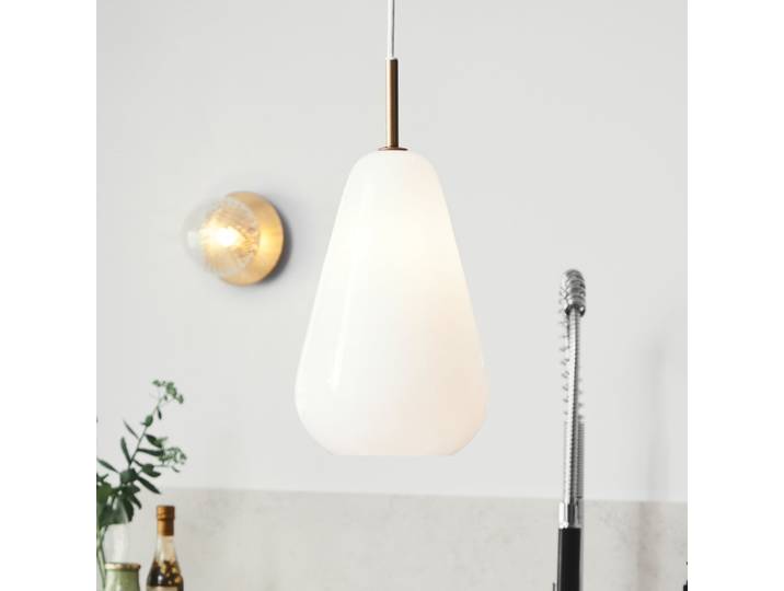 Anoli 1 Pendelleuchte Medium Nordic Gold/Opal - Nuura Nuura Aps - Wohnzimmer - Design - Glas - Einflammig