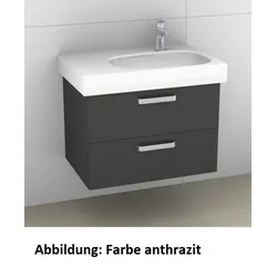 Artiqua 413 Waschtischunterschrank für Citterio 500546 ( ehem. 123675) Eiche Weiß quer NB, 413-WU2L- 413-WU2L-K102-7186-440