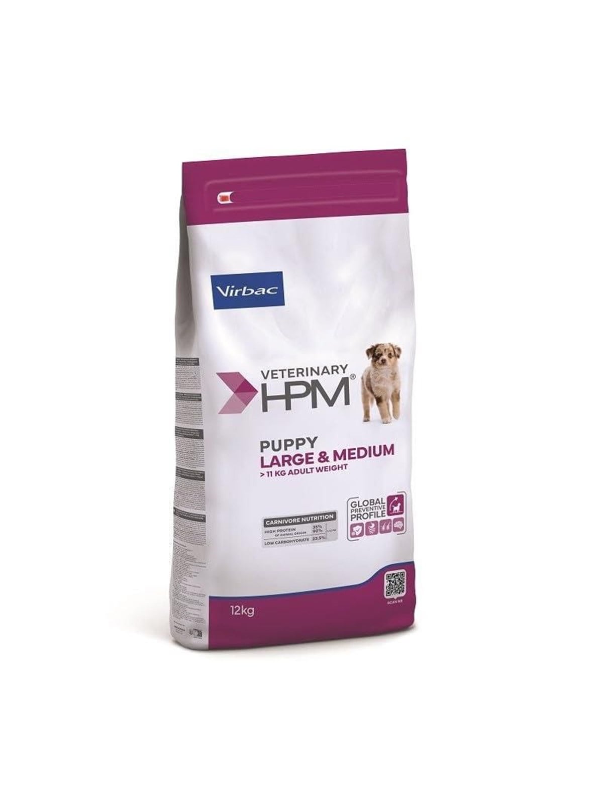 HPM VETERINARY PUPPY LARGE & MEDIUM DOG 12 kg