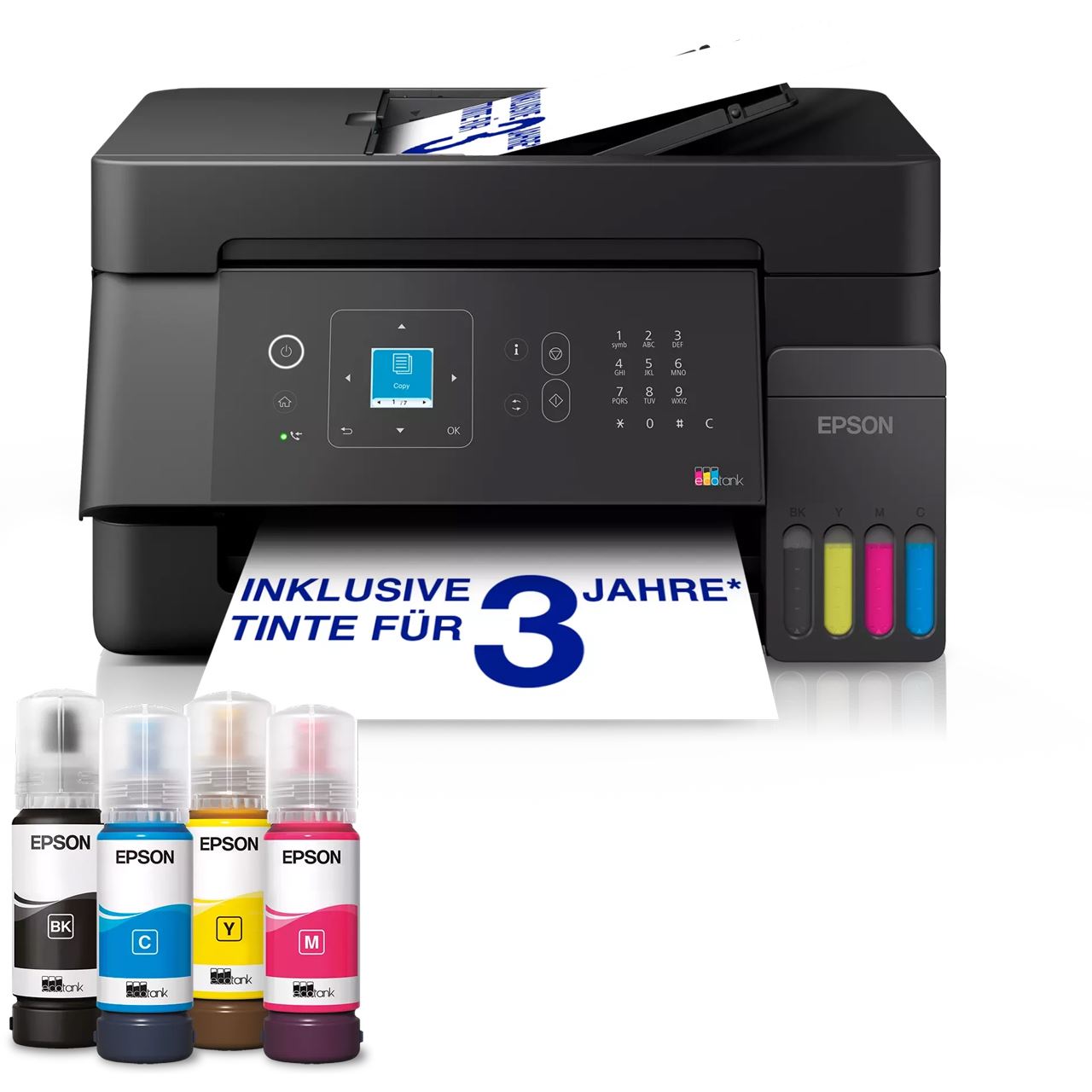 EPSON EcoTank ET-4900 4 in 1 Tintenstrahl-Multifunktionsdrucker schwarz