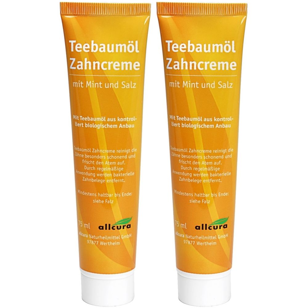 Teebaum Zahncreme x2 2x75 ml Zahnpasta