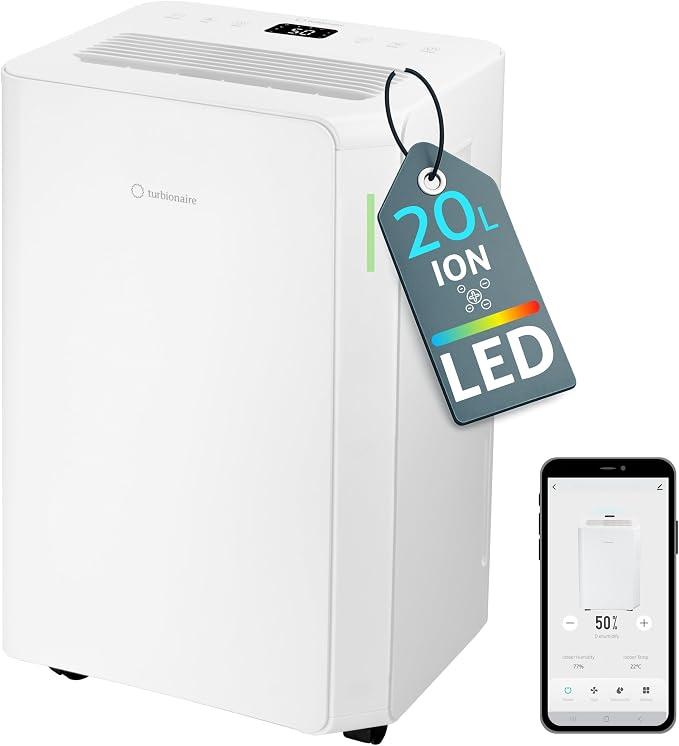 Revi 20 WIFI ION Luftentfeuchter 20 l/24 h, APP, Reinigung durch Ionisierung, Intelligenter Entfeuchtermodus, Für Räume von 40?, 24H Timer, Wassertank 4.5L, Für Wohnung, Bad & Keller