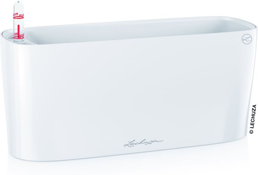 Lechuza Pflanzkasten Delta 10 cm Kunststoff weiß hochglanz