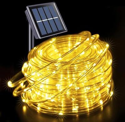 Uplifted Finds LED Solar Strip Rope Tube Fairy Light Outdoor Garden Garland 22 M 200 Leds warm